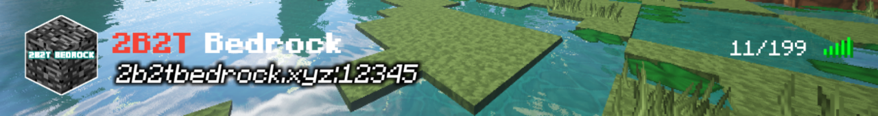 Banner for 2B2T BEDROCK server