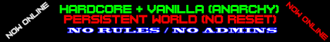 Banner for Vanilla Anarchy server - No rules / No Admins server