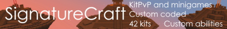 minecraft servers - SignatureCraft - KitPvP | Minigames | Custom coded