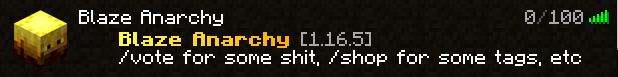 minecraft servers - Blaze Anarchy