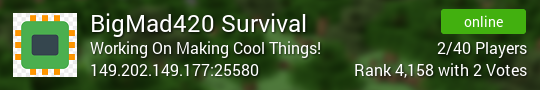 minecraft servers - BigMad420 Survival